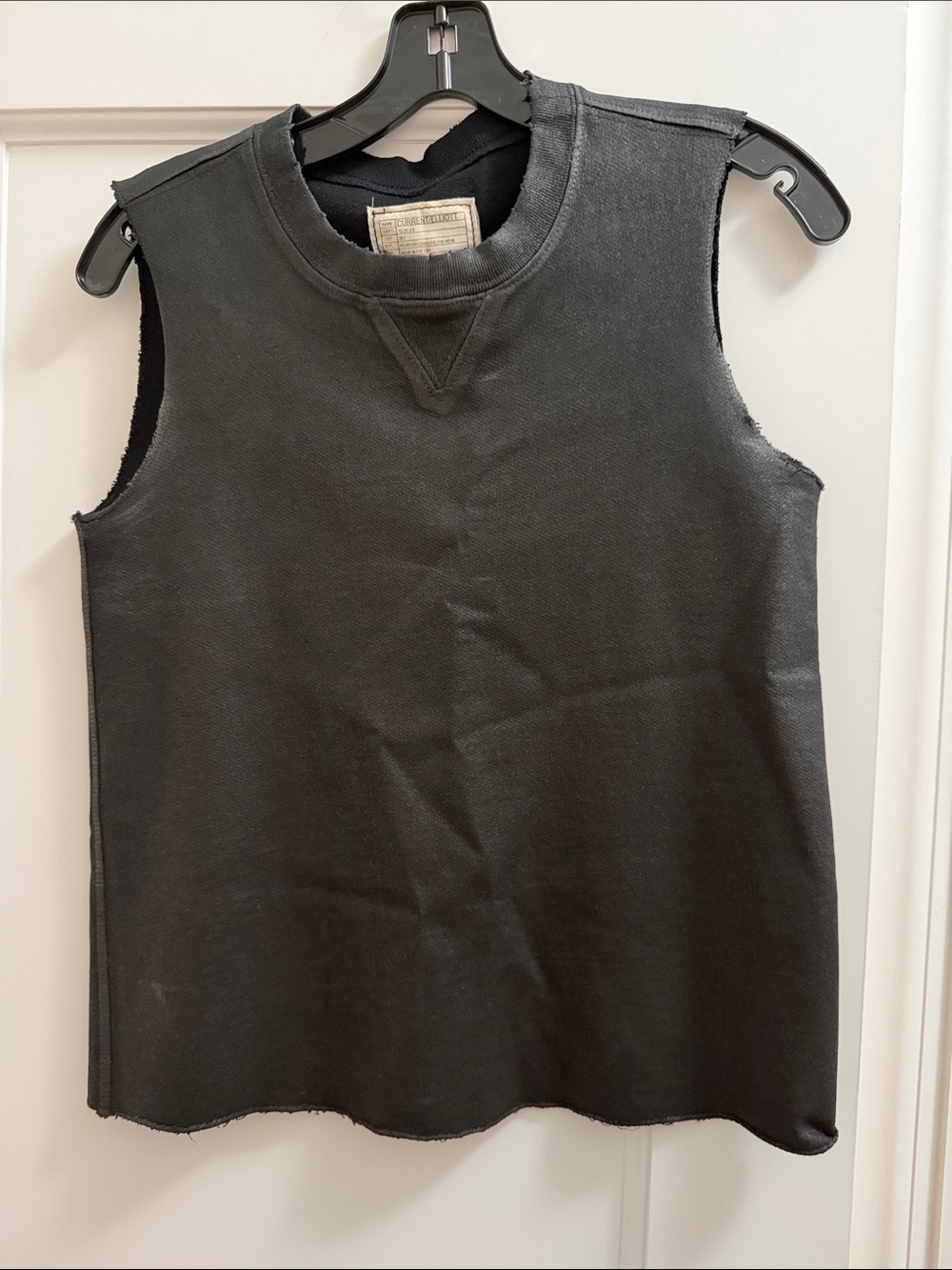 Black waxed current Elliott Sleeveless Sweatshirt Tank